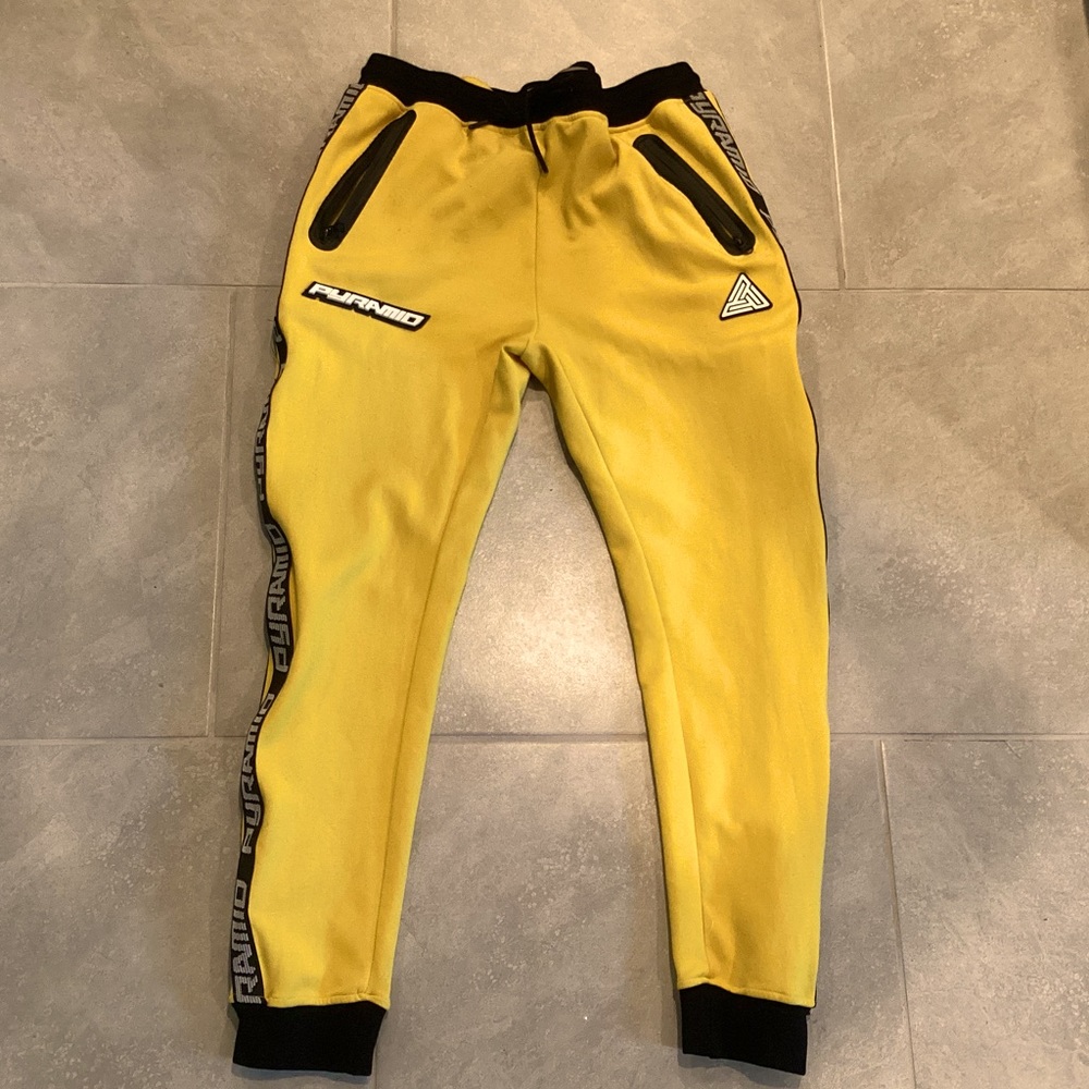 Black Pyramid Yellow Black Sweatpants